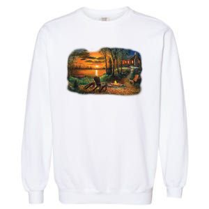 Fireside Scene Garment-Dyed Sweatshirt