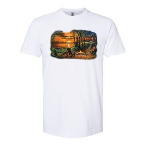 Fireside Scene Softstyle CVC T-Shirt