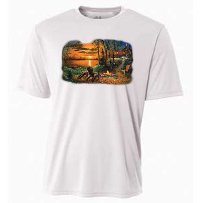 Fireside Scene Cooling Performance Crew T-Shirt