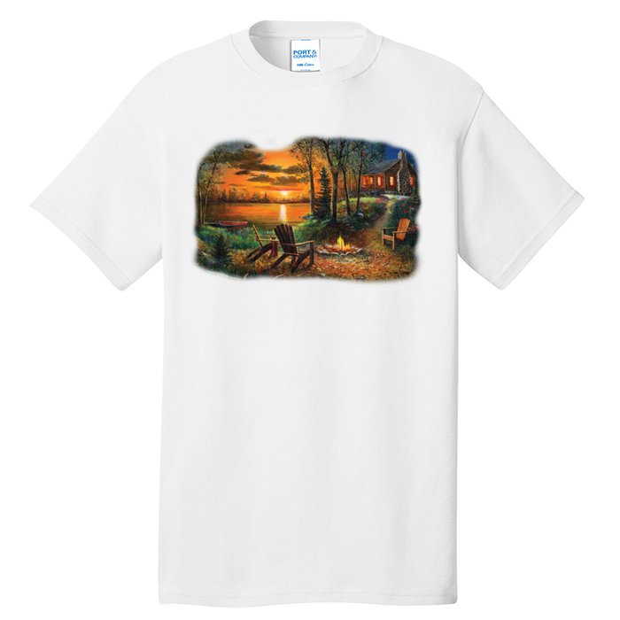 Fireside Scene Tall T-Shirt