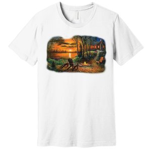 Fireside Scene Premium T-Shirt