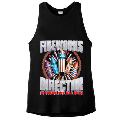 Fireworks Director If I Run, We All Run Ladies PosiCharge Tri-Blend Wicking Tank