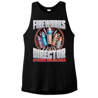 Fireworks Director If I Run, We All Run Ladies PosiCharge Tri-Blend Wicking Tank