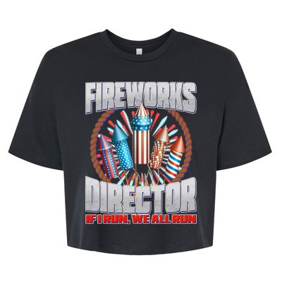 Fireworks Director If I Run, We All Run Bella+Canvas Jersey Crop Tee