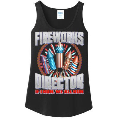 Fireworks Director If I Run, We All Run Ladies Essential Tank