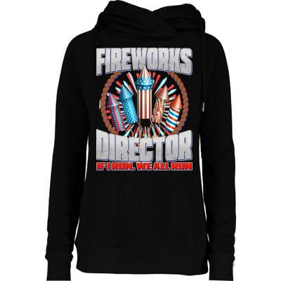 Fireworks Director If I Run, We All Run Womens Funnel Neck Pullover Hood