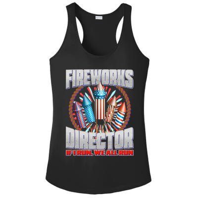 Fireworks Director If I Run, We All Run Ladies PosiCharge Competitor Racerback Tank