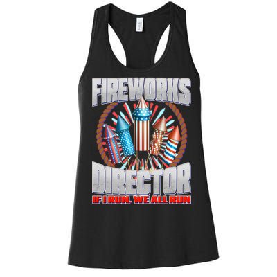 Fireworks Director If I Run, We All Run Women's Racerback Tank