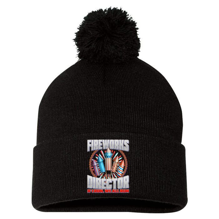 Fireworks Director If I Run, We All Run Pom Pom 12in Knit Beanie