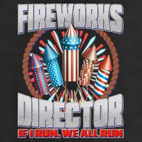 Fireworks Director If I Run, We All Run Golf Towel