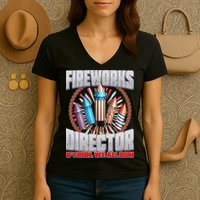 Fireworks Director If I Run, We All Run Women's V-Neck T-Shirt