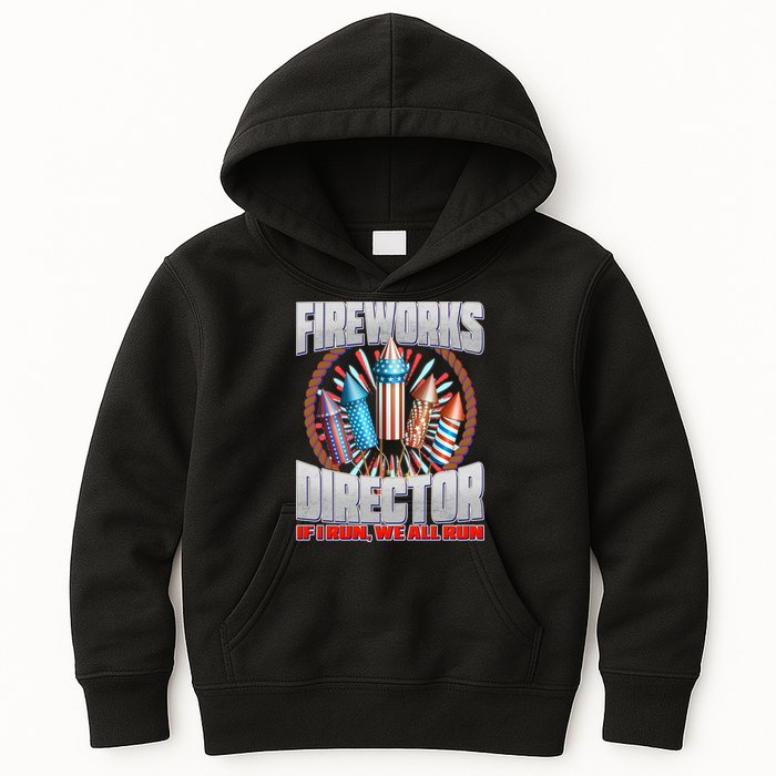 Fireworks Director If I Run, We All Run Kids Hoodie