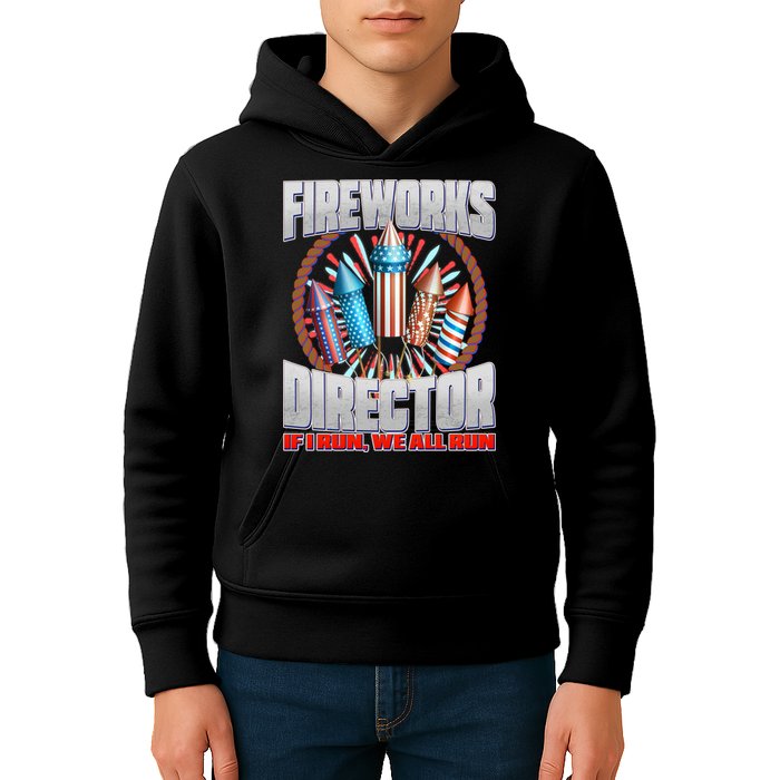 Fireworks Director If I Run, We All Run Kids Hoodie