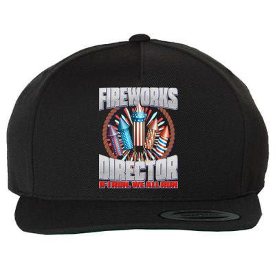 Fireworks Director If I Run, We All Run Wool Snapback Cap