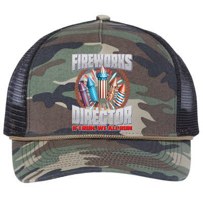 Fireworks Director If I Run, We All Run Retro Rope Trucker Hat Cap