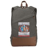 Fireworks Director If I Run, We All Run Cotton Canvas Backpack