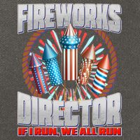 Fireworks Director If I Run, We All Run Cotton Canvas Backpack