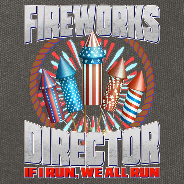 Fireworks Director If I Run, We All Run Cotton Canvas Backpack