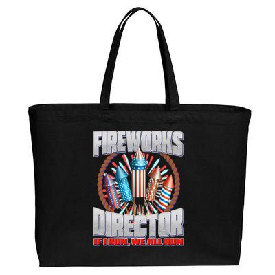 Fireworks Director If I Run, We All Run Cotton Canvas Jumbo Tote