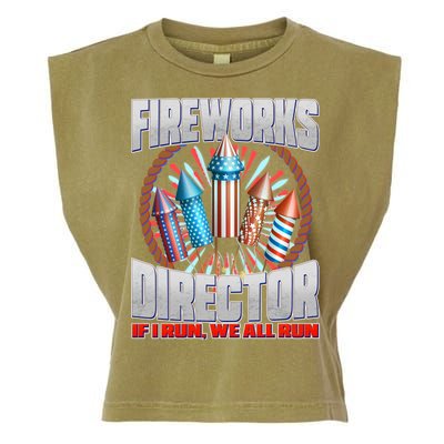 Fireworks Director If I Run, We All Run Garment-Dyed Women's Muscle Tee