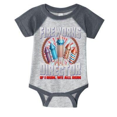 Fireworks Director If I Run, We All Run Infant Baby Jersey Bodysuit