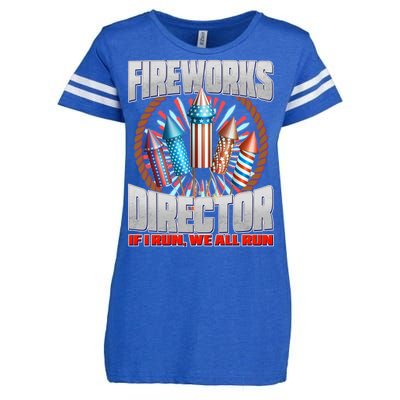 Fireworks Director If I Run, We All Run Enza Ladies Jersey Football T-Shirt