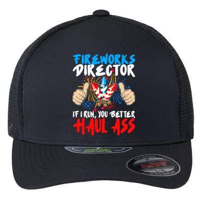 Fireworks Director If I Run You Better Haul Ass Flexfit Unipanel Trucker Cap