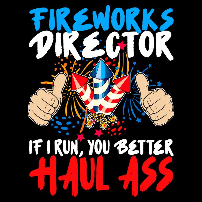Fireworks Director If I Run You Better Haul Ass Drawstring Bag