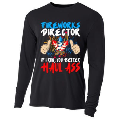 Fireworks Director If I Run You Better Haul Ass Cooling Performance Long Sleeve Crew