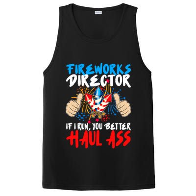 Fireworks Director If I Run You Better Haul Ass PosiCharge Competitor Tank