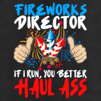 Fireworks Director If I Run You Better Haul Ass Golf Towel