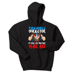 Fireworks Director If I Run You Better Haul Ass Kids Hoodie