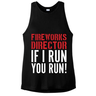 Fireworks Director If I Run You Run Ladies PosiCharge Tri-Blend Wicking Tank