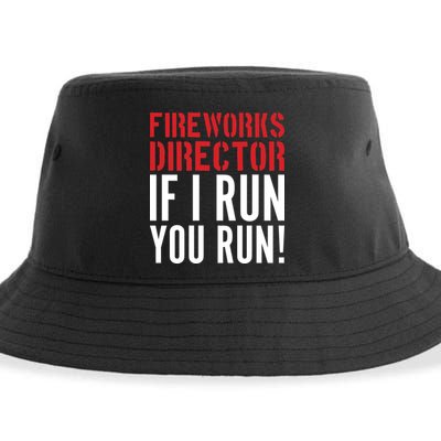Fireworks Director If I Run You Run Sustainable Bucket Hat