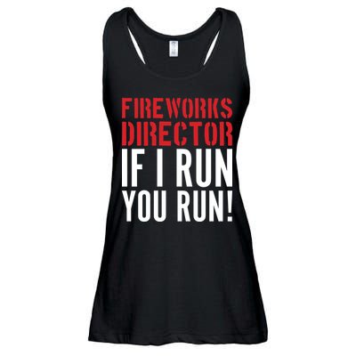 Fireworks Director If I Run You Run Ladies Essential Flowy Tank