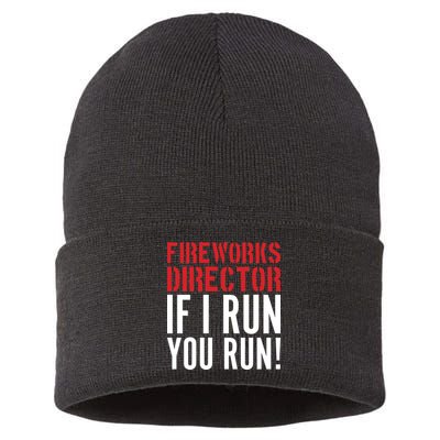 Fireworks Director If I Run You Run Sustainable Knit Beanie
