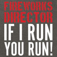 Fireworks Director If I Run You Run Cotton Canvas Backpack
