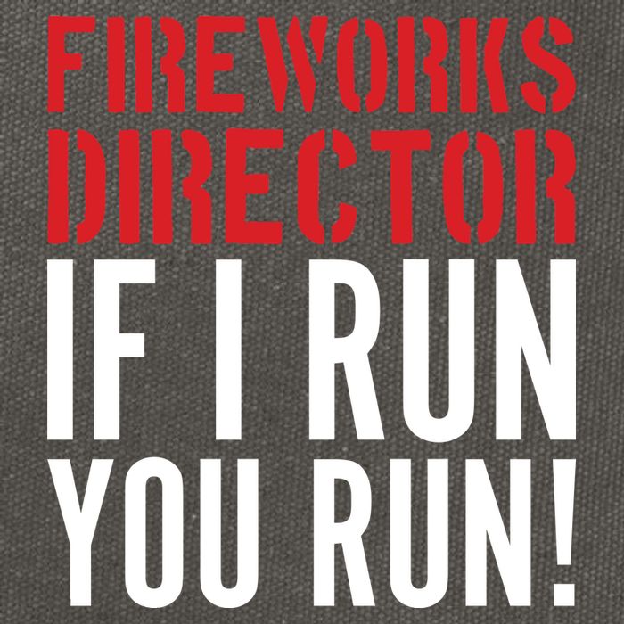 Fireworks Director If I Run You Run Cotton Canvas Backpack
