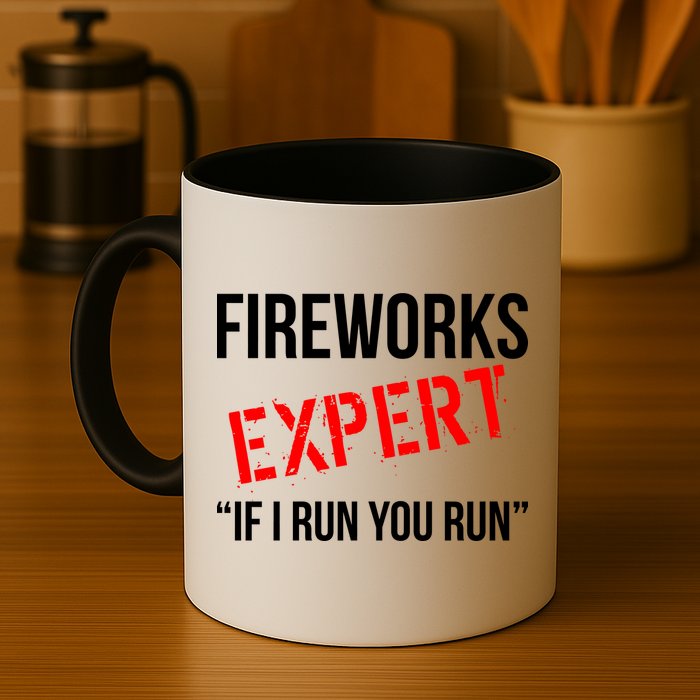 Fireworks Expert If I Run You Run Funny 4th of July Mug