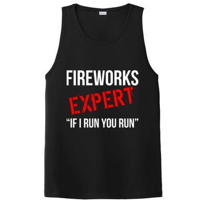 Fireworks Expert If I Run You Run Funny 4th of July PosiCharge Competitor Tank
