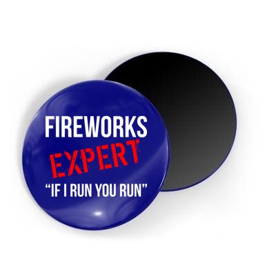 Fireworks Expert If I Run You Run Funny 4th of July Magnet