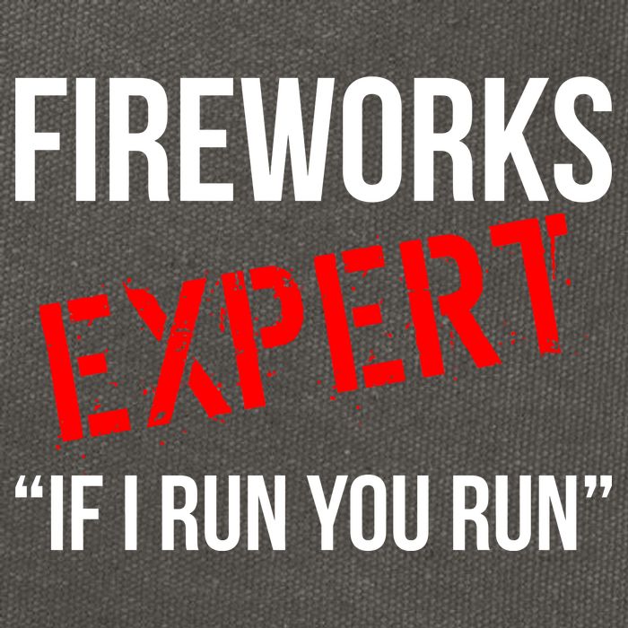 Fireworks Expert If I Run You Run Funny 4th of July Cotton Canvas Backpack