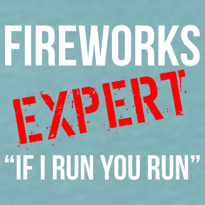 Fireworks Expert If I Run You Run Funny 4th of July Sueded Cloud Jersey T-Shirt
