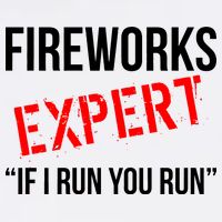 Fireworks Expert If I Run You Run Funny 4th of July Garment-Dyed Sweatshirt