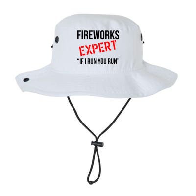 Fireworks Expert If I Run You Run Funny 4th of July Legacy Cool Fit Booney Bucket Hat