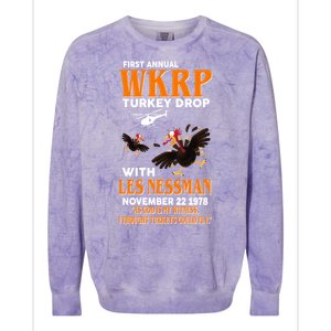 First Annual Turkey Drop Turkey Colorblast Crewneck Sweatshirt