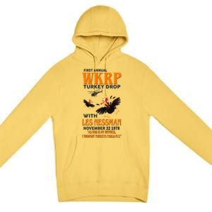 First Annual Turkey Drop Turkey Premium Pullover Hoodie