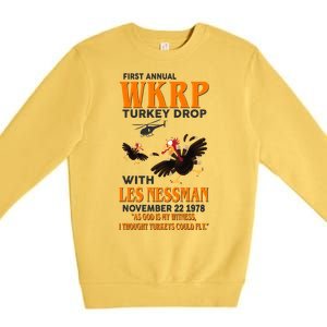 First Annual Turkey Drop Turkey Premium Crewneck Sweatshirt