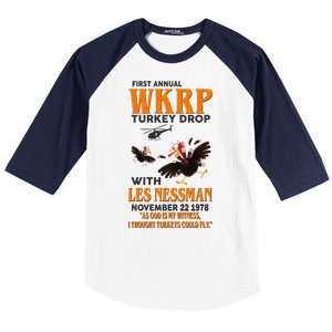 First Annual Turkey Drop Turkey Baseball Sleeve Shirt