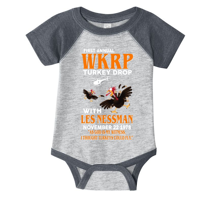 First Annual Turkey Drop Turkey Infant Baby Jersey Bodysuit